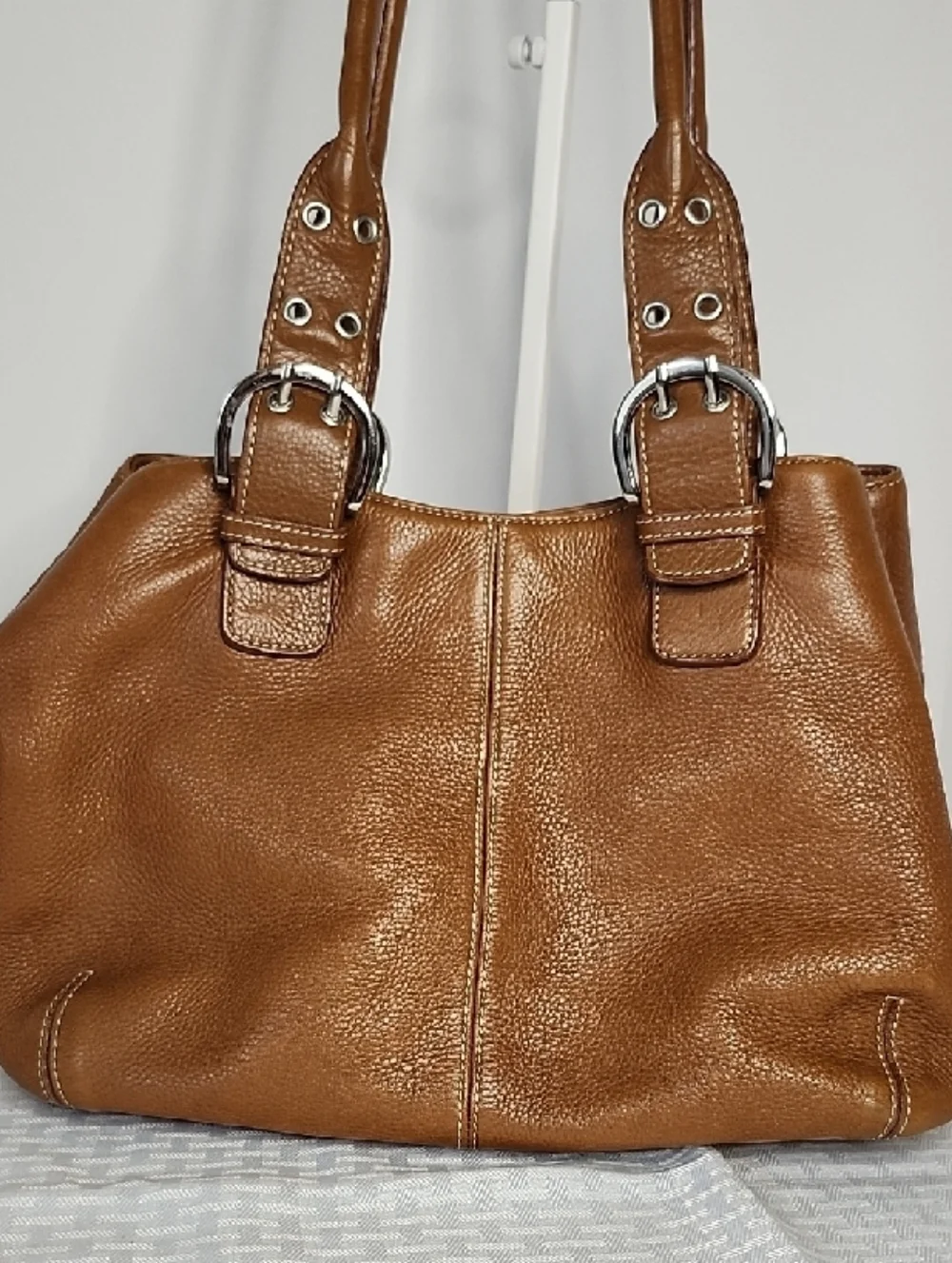 Tignanello Leather Hobo Shoulder Bag